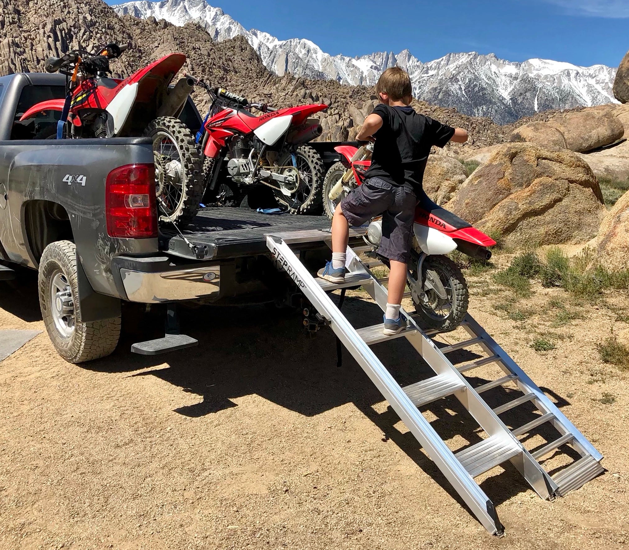 StepRamp® SR-B5 5-Step Dirt Bike Ramp – 30-38" Truck Beds