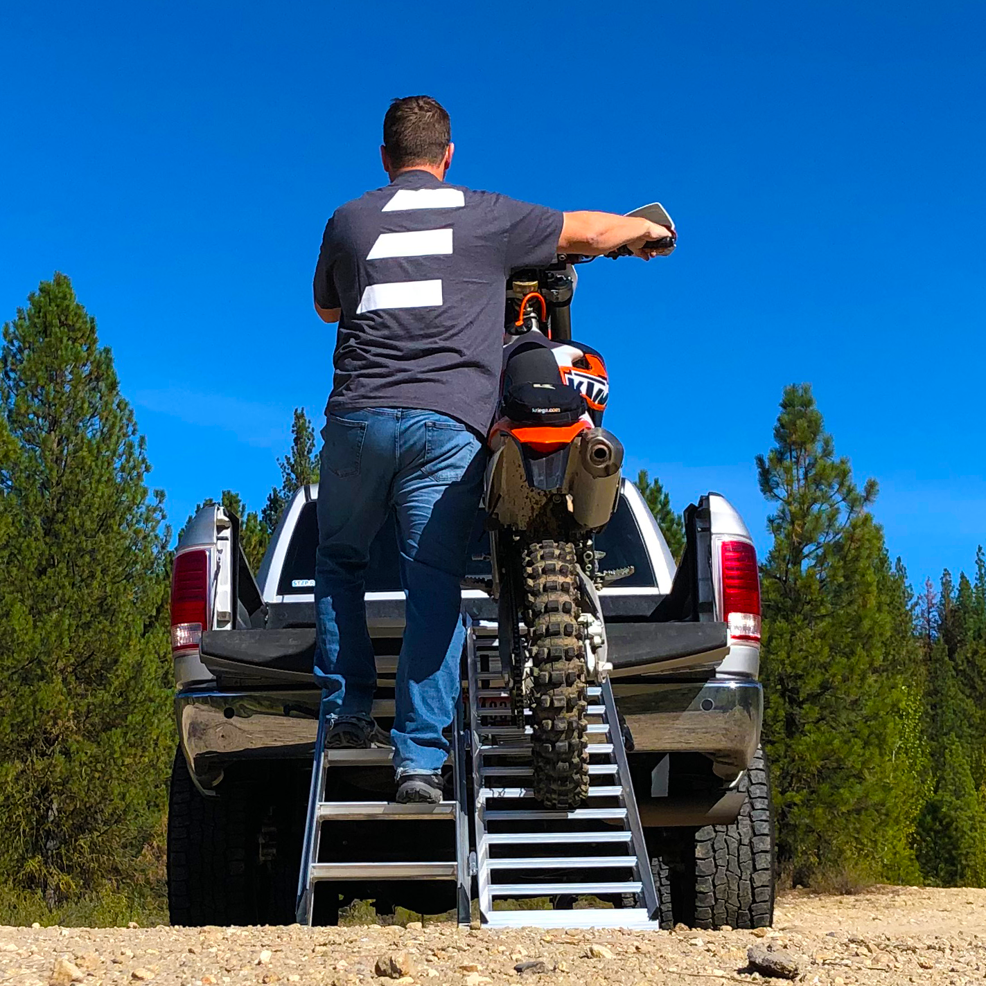 StepRamp® SR-B5 5-Step Dirt Bike Ramp – 30-38" Truck Beds