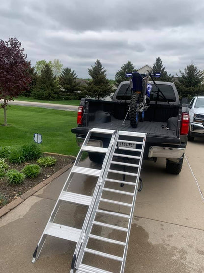 StepRamp® SR-B6 6-Step Aluminum Dirt Bike Ramp - 36-44" Truck Beds